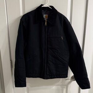 Carhartt Black Work Jacket with Zip and Chest Pocket